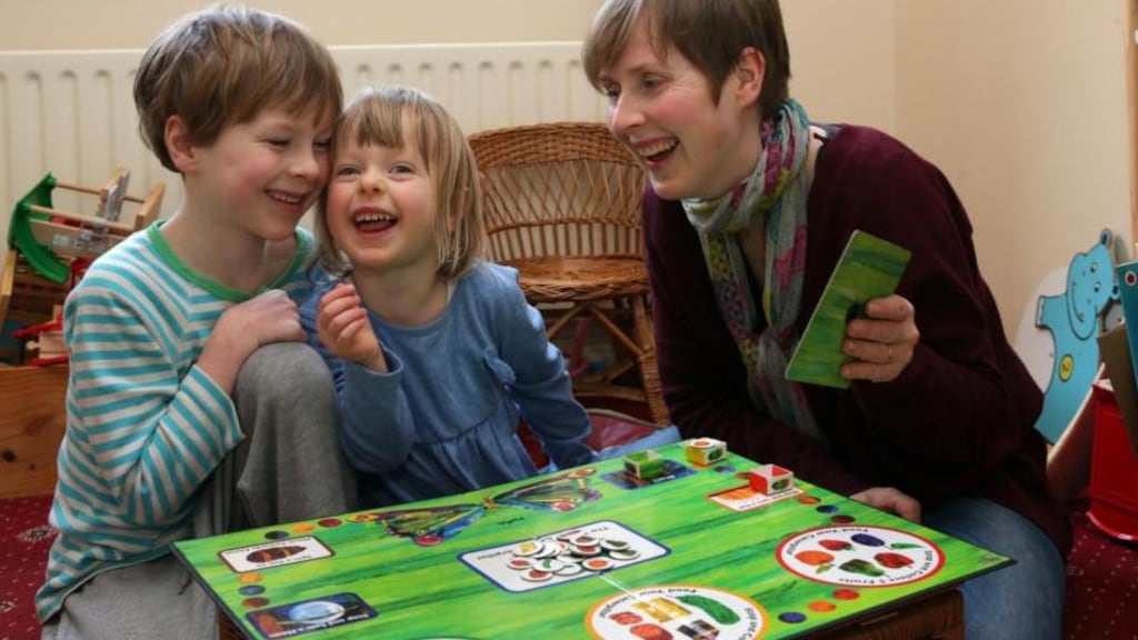Pauline O’Reilly with her children Finn (6) and Caragh (3) at their home in Galway. Photograph: Joe O’Shaughnessy