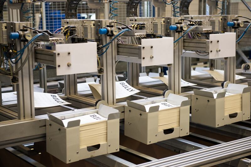 Fast furniture: inside a Billy bookcase factory. Photograph: Per Mikaelsson/Ikea