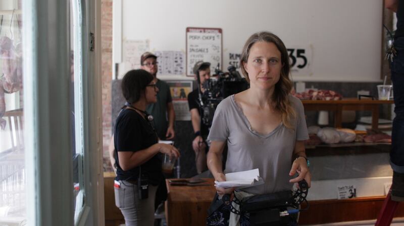 “A trippy, intoxicating biopic of the author Shirley Jackson”: Josephine Decker on the set of her new film, Shirley. Photograph: Thatcher Keats/Neon