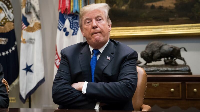 US president Donald Trump: the White House press secretary, Sarah Huckabee Sanders, said the book contained “mistake, after mistake, after mistake”. Photograph:  Doug Mills/The New York Times