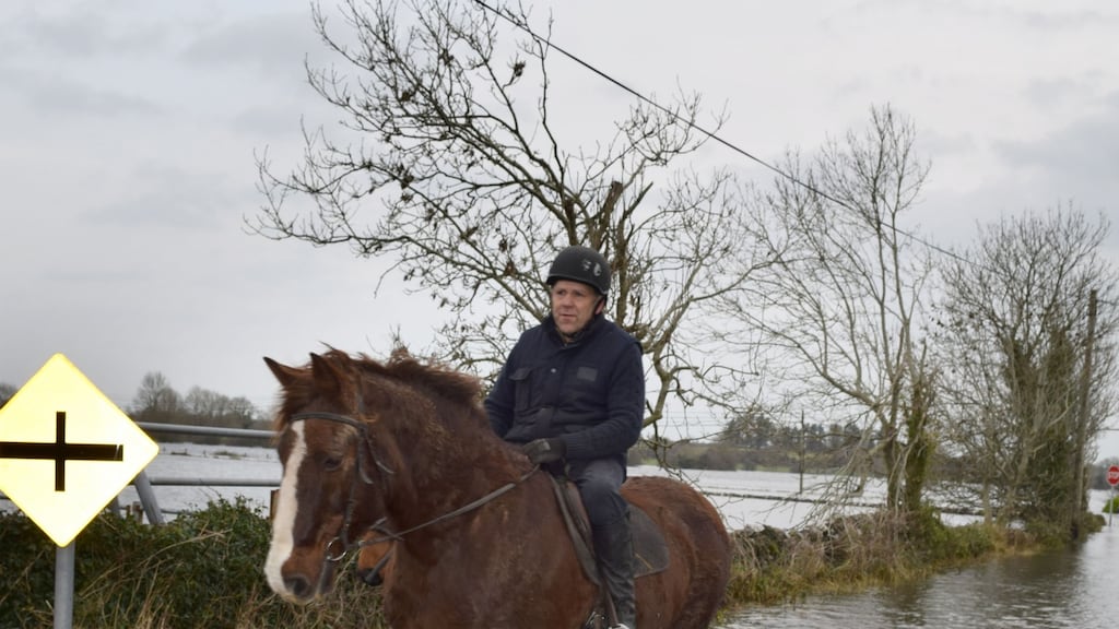 Scottie Morrin ventures out to assess the extent of flooding at The Neale, Co Mayo.