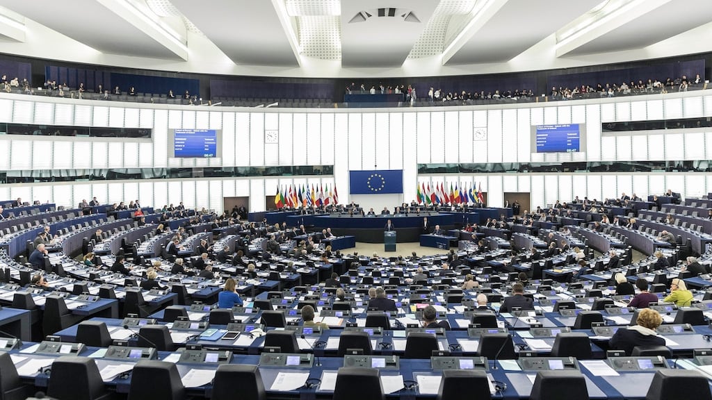 Taoiseach Leo Varadkar debates at the European Parliament in Strasbourg, France. File photograph: AP Photo/Jean-Francois Badias