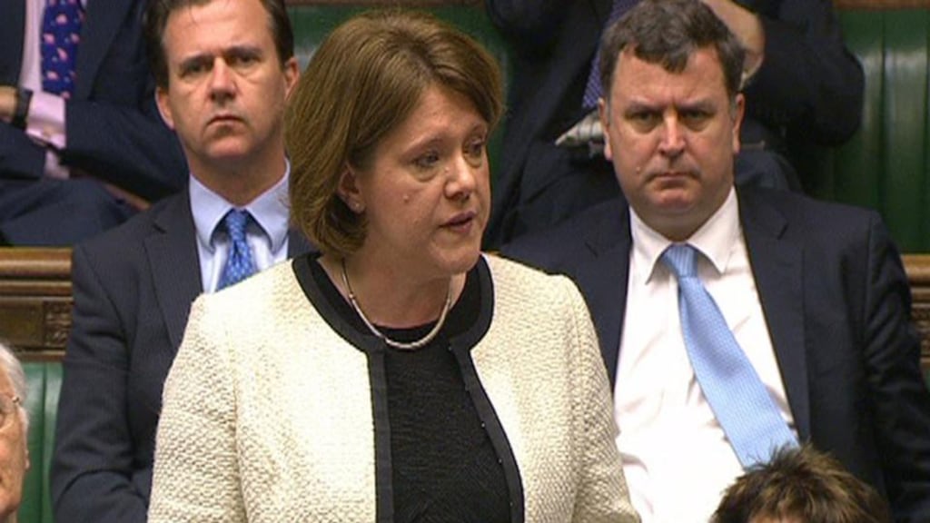 File photo of Maria Miller reading an apology statement in the House of Commons in London over her parliamentary expenses, she has now has resigned as the Culture Secretary. Photograph: PA Wire