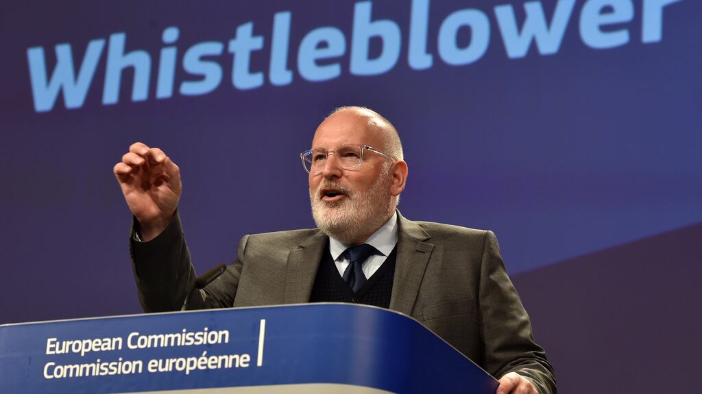 European Commission vice-president Frans Timmermans:  “There should be no punishment for doing the right thing.” Photograph: Eric Vidal/Reuters