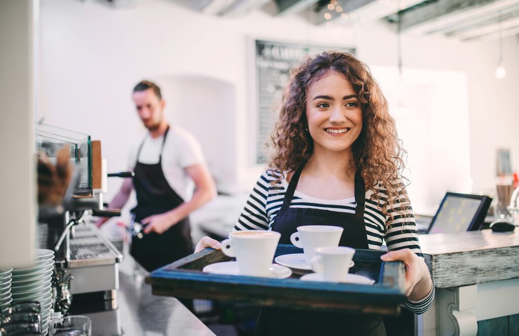 Over 71% of hospitality businesses who are recruiting have increased pay in a bid to attract staff, a study has found. Photograph: Grape Images