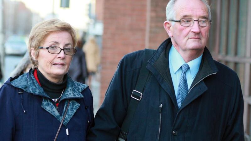 James and Ann Madigan of Clogga, Co Wicklow, at the Four Courts. Photograph: Courts Collins
