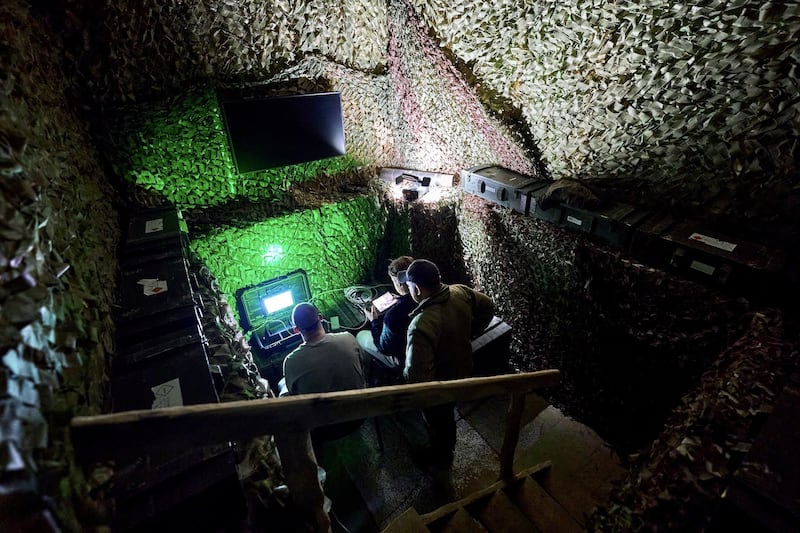 Instructors try to make the training courses as realistic as possible, confronting military and civilian students with challenges they would face on the battlefield. Photograph: 3rd Army Corps