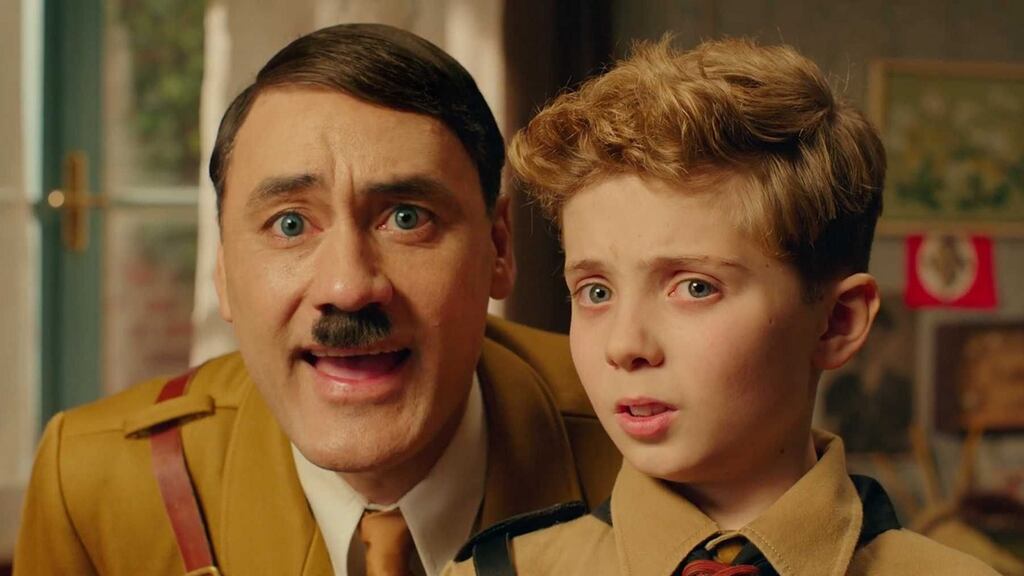 JoJo has an imaginary friend - a dopey, goofy rubber-faced Hitler, played by Waititi himself