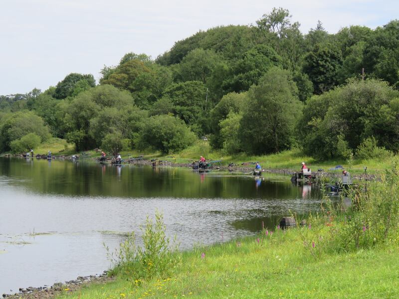 Belturbet Festival anglers on Town lake, Killeshandra, Co Cavan