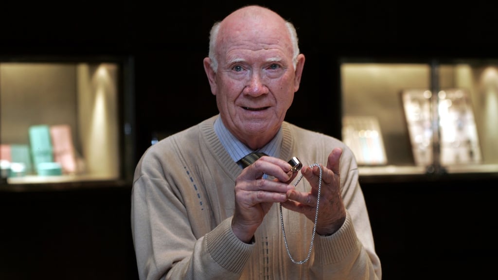 David Courtney at Tiffany & Co in Brown Thomas, Grafton Street, Dublin in 2008. In New York, he engraved pieces for three presidents: Truman, Eisenhower and Kennedy, and for first lady, Jackie Kennedy. He also engraved a silver cigar case for Winston Churchill. Photograph: Eric Luke