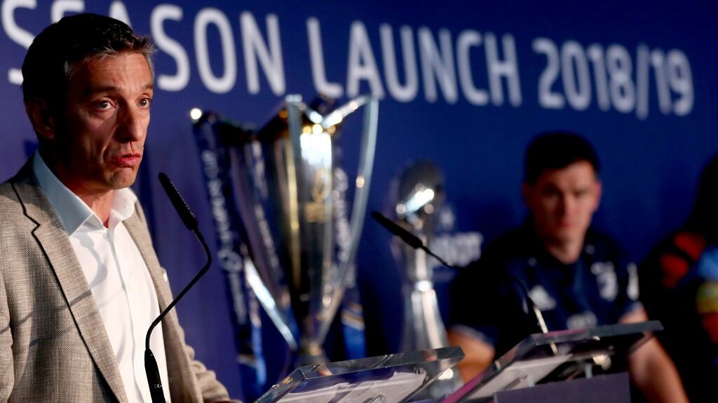 EPCR director general Vincent Gaillard at the Heineken Champions Cup and European Rugby Challenge Cup launch in Dublin. Photograph: James Crombie/Inpho