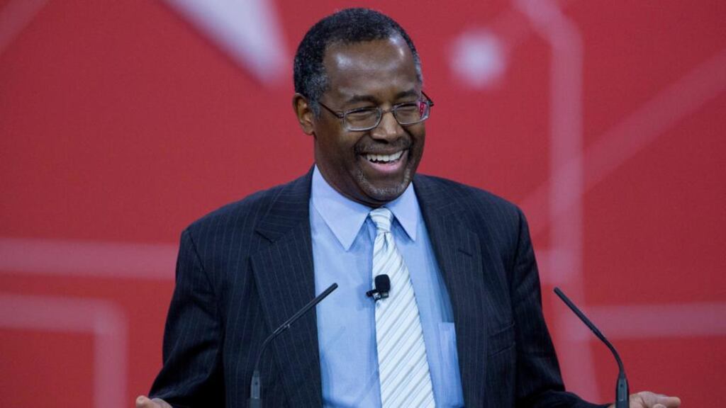 Ben Carson, possible 2016 presidential candidate, has expressed his belief that being gay is a choice. Photograph: Bloomberg