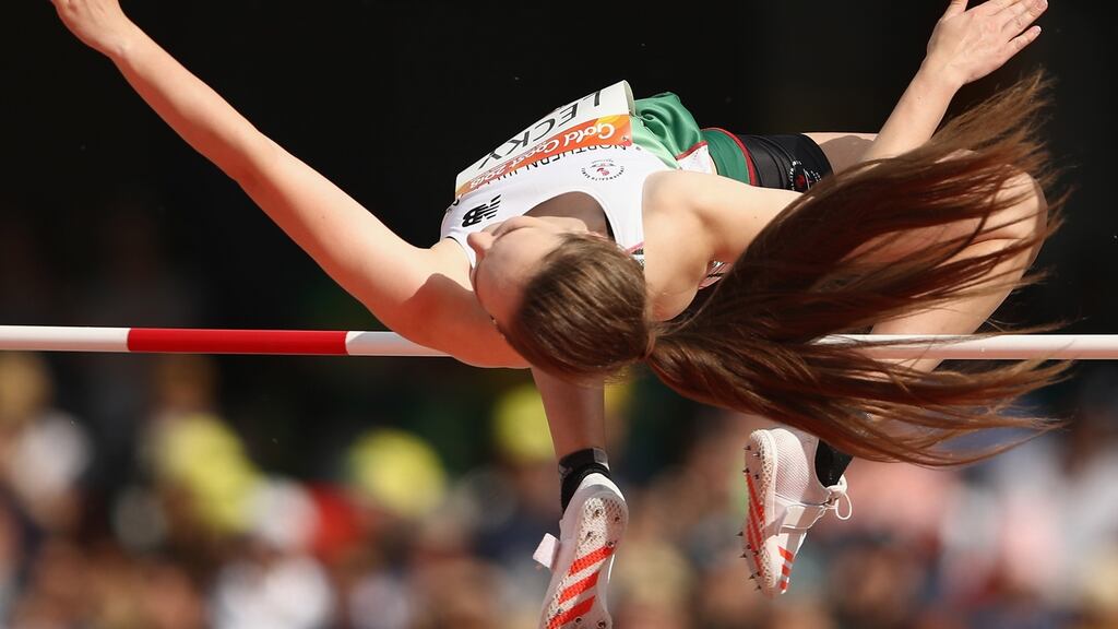 Sommer Lecky secured high jump silver in the World Under-20 Championships on Sunday. Photograph: Cameron Spencer/Getty