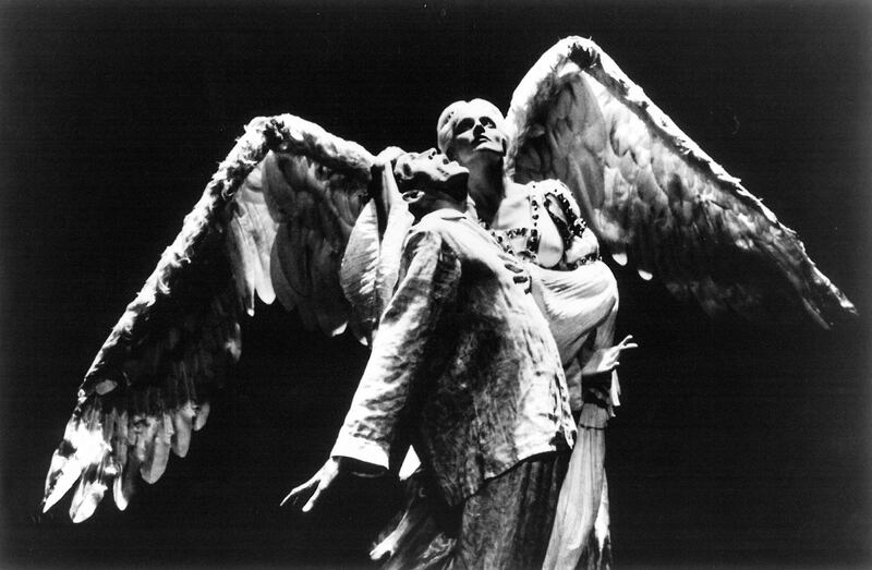 Stephen Spinella and Ellen McLaughlin in the original Broadway production of Angels in America