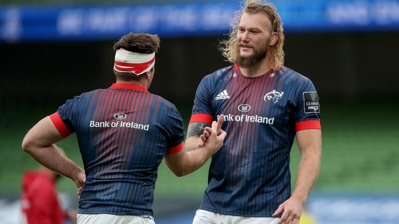 Munster’s RG Snyman is increasing his training load this week. Photograph: Bryan Keane/Inpho