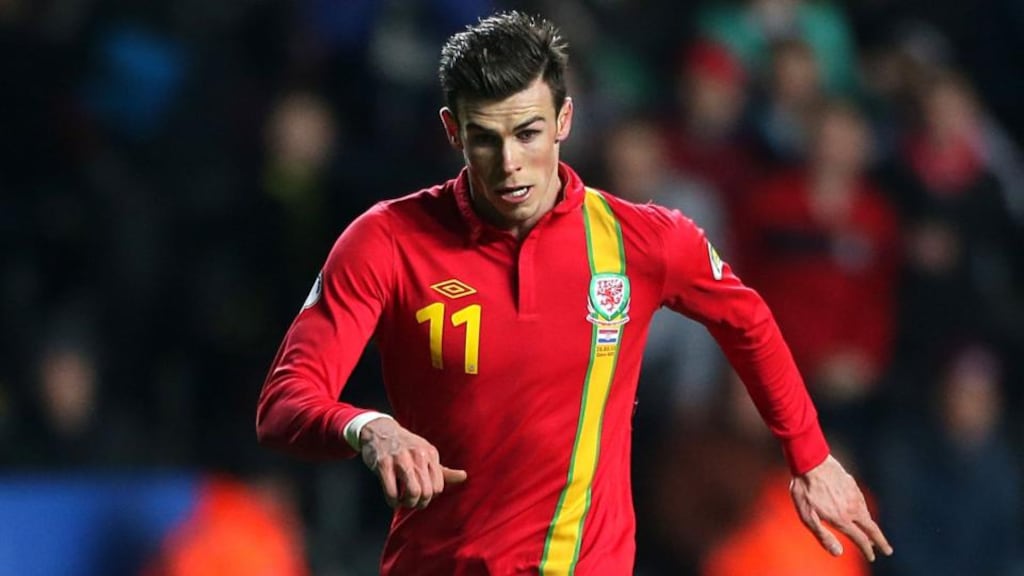 Gareth Bale has joined up with the Wales camp ahead of Wednesday’s friendly international against the Republic of Ireland in Cardiff. Photograph: Nick Potts/PA