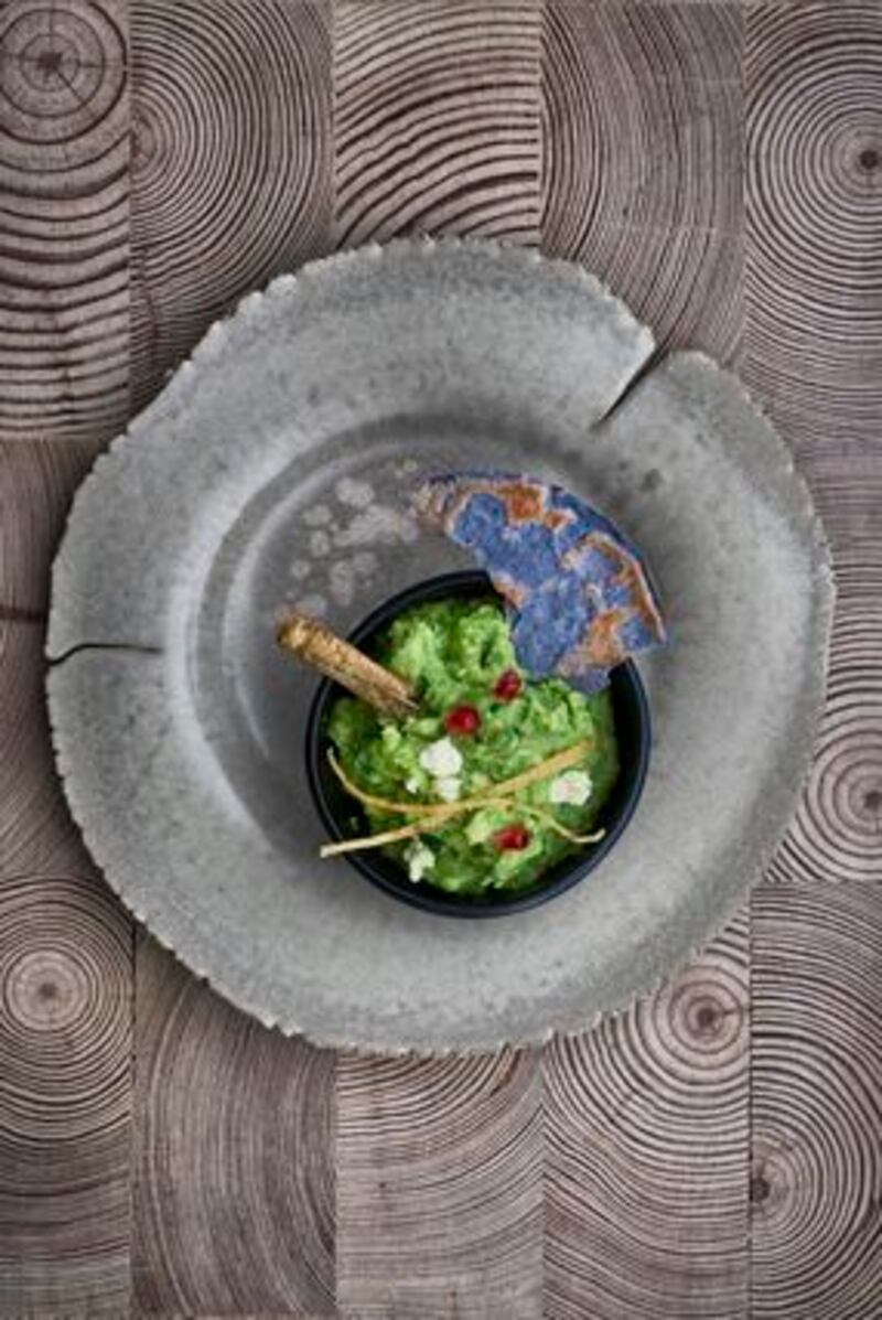 The golden grasshopper guacamole at Ella Canta, London