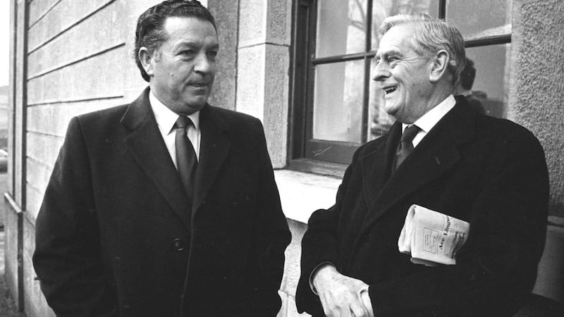 Richard Flynn with his solicitor: Mr Flynn was tried for Fr Niall Molloy’s manslaughter and assault and was acquitted on all charges after Judge Frank Roe directed the jury to find him not guilty. Photograph: Peter Thursfield