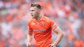 Rian O’Neill arrives with Armagh panel ahead of Ulster final