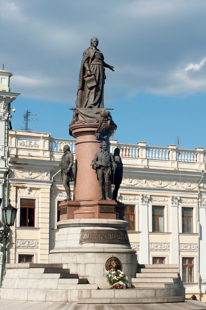 A monument to Russian empress Catherine the great in Odesa. Photograph: Education Images/Universal Images Group via Getty Images