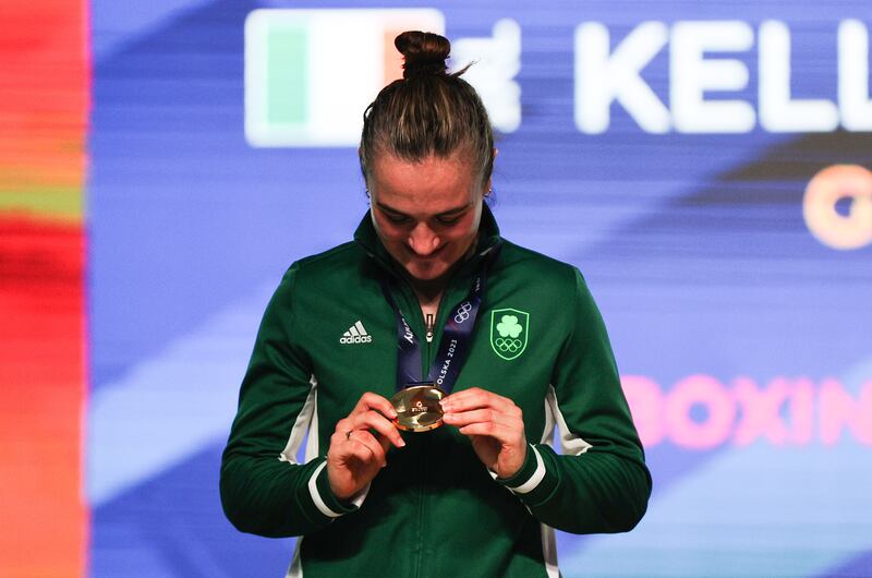 Kellie Harrington: bidding to become the first Irish athlete since hammer thrower Pat O’Callaghan in 1928 and 1932 to retain an Olympic gold medal. Photograph: Tom Maher/Inpho