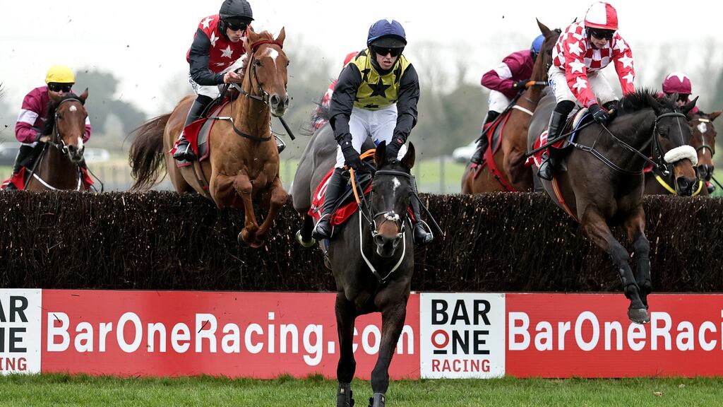 Darragh O’Keeffe onboard Gabynako during the Drinmore at Fairyhouse in November, where they came home second. Photograph: Laszlo Geczo/Inpho
