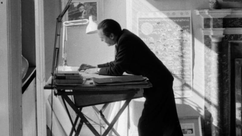 Modernist cocktail: Michael Scott (shown in 1955) elevated his building’s symbolic shamrock plan with glazed curtain walls and clean white plaster. Photograph: Bert Hardy/Picture Post/Getty