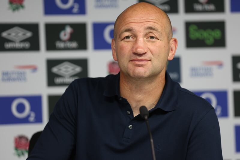 England's head coach Steve Borthwick during the post-match press conference. Photograph: Andrew Fosker/Inpho