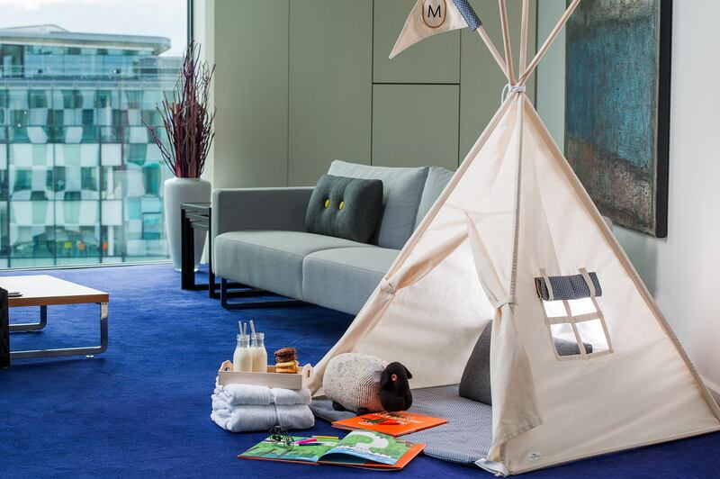 Marker Hotel: guests have the option of an in-room tepee, large enough for two small ones to sleep in, with fluffy pillows, blankets and a torch