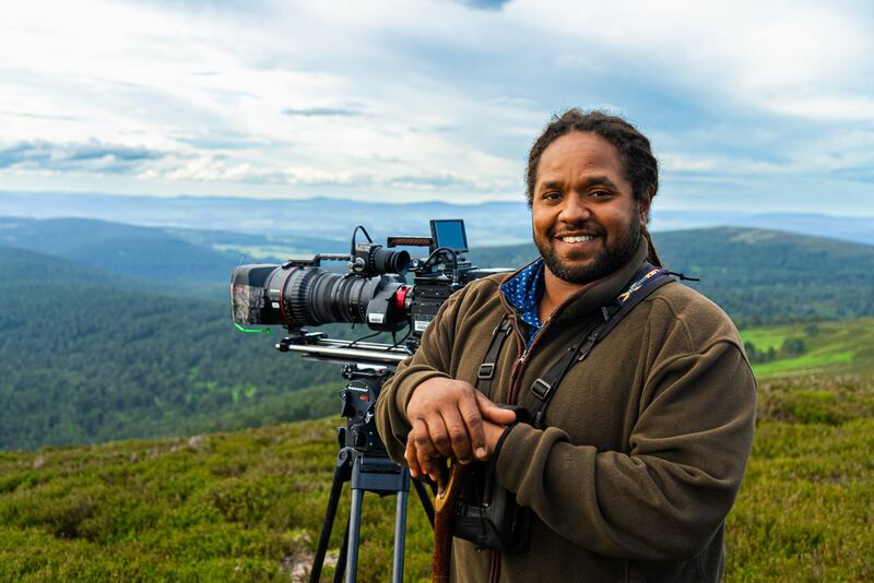 Hamza Yassin in Cairngorms National Park in Hamza: Strictly Birds of Prey. Photograph: Ellie Jo Hilton/Silverback Films