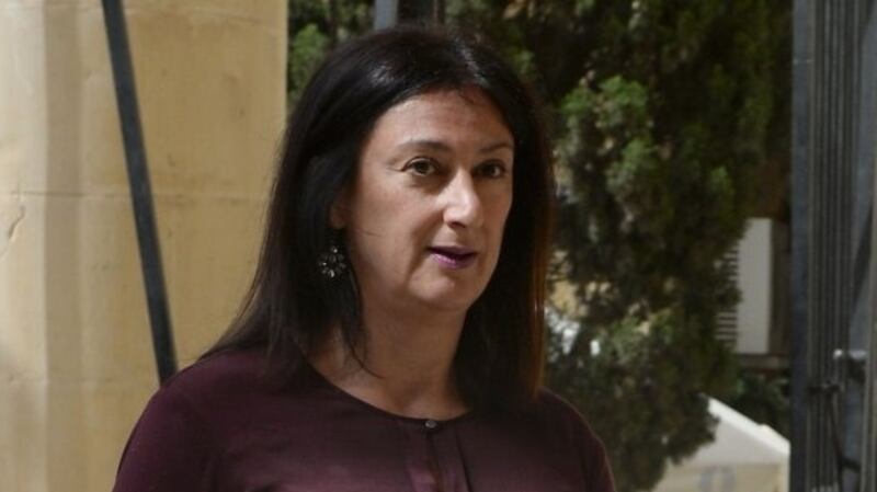 Daphne Caruana Galizia pictured in April. File photograph: Matthew Mirabelli/Getty/AFP