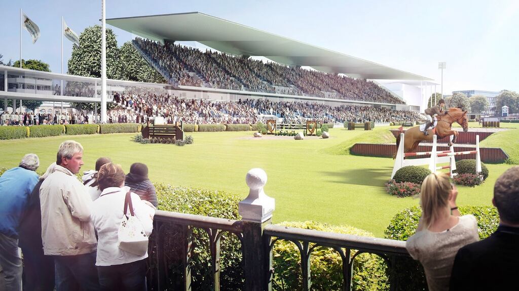 Architect image of the proposed new RDS arena, which will “create at top-class experience for visitors and positively impact on the Dublin Horse Show, Leinster Rugby and any other events”.