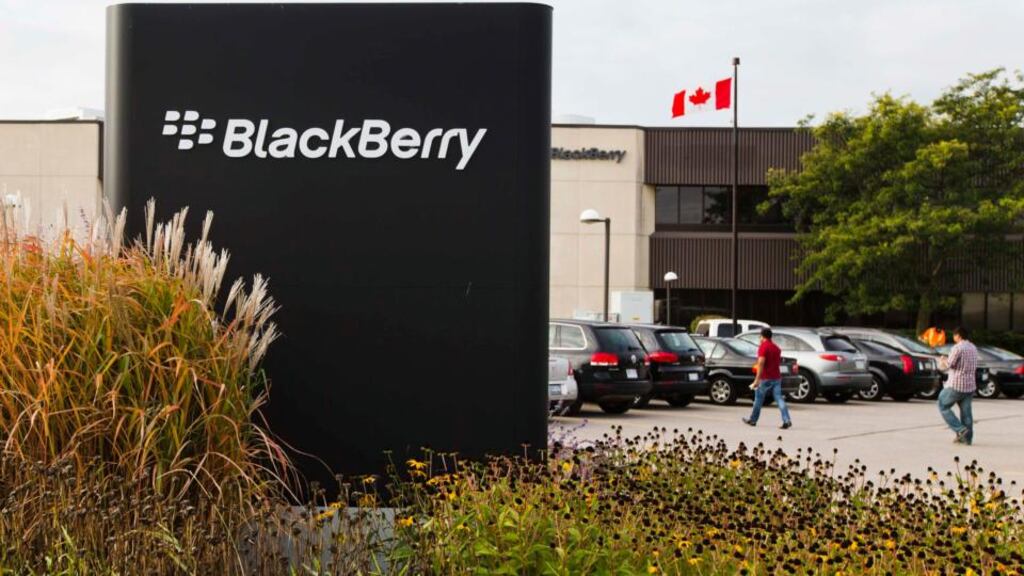 The Blackberry campus in Waterloo. The company saw smartphone sales slip further in the last quarter. Photograph: Mark Blinch/Files/Reuters