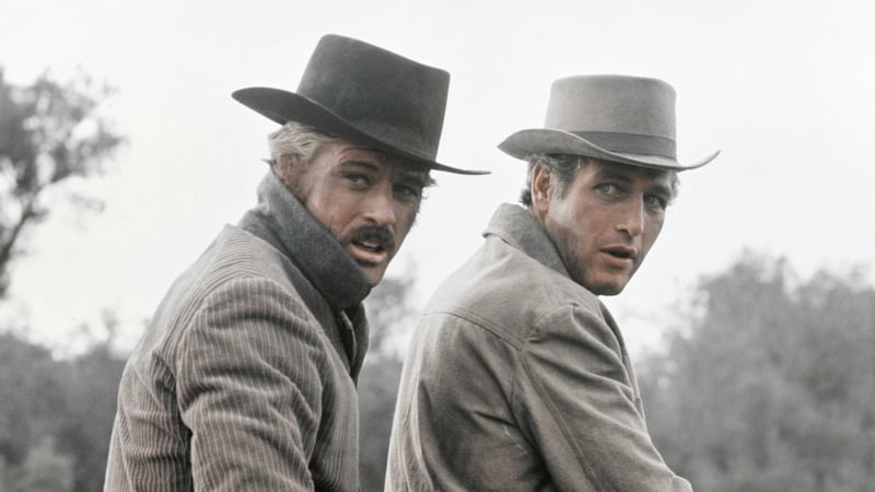 Robert Redford and Paul Newman on the set of Butch Cassidy and the Sundance Kid. Photograph: 20th Century Fox/Getty
