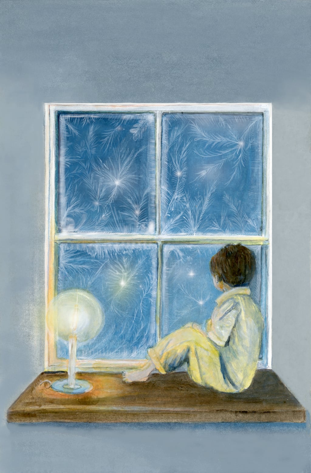 'It’s imperative that I never lose my delight in this winter wonderland.' Illustration by Enagh Farrell from Midwinter by Michael Harding