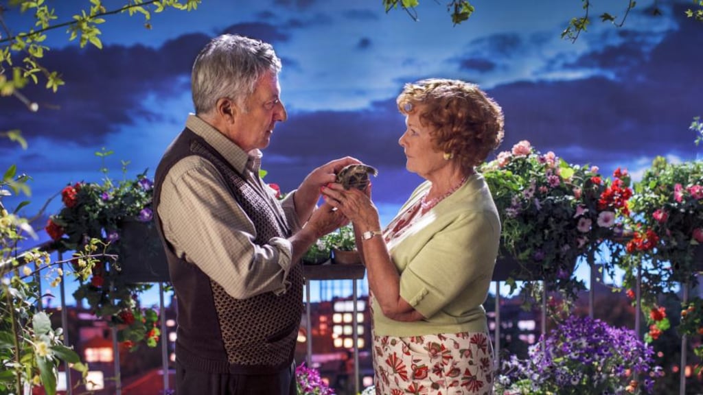 Happy ever after: Dustin Hoffman as Mr Hoppy and Judi Dench as Mrs Silver