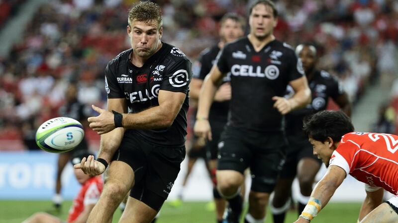 Namibia captian Johan Deysel in action for the Sharks. Photograph: Suhaimi Abdullah/Getty
