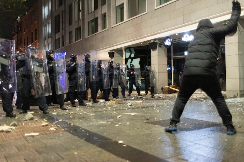 Major public disorder erupted in Dublin in the wake of a stabbing incident. Photograph: Chris Maddaloni/The Irish Times