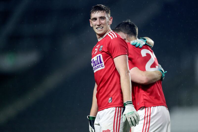 Cork's Mark Keane after the victory over Kerry in 2020. Photograph: Laszlo Geczo/Inpho