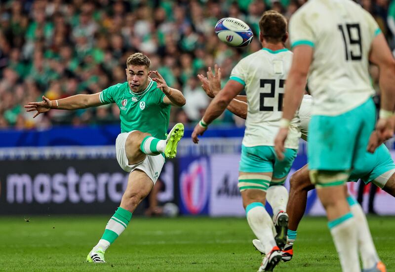Jack Crowley in action for Ireland against South Africa during the World Cup in 2023. Photograph: Dan Sheridan/Inpho