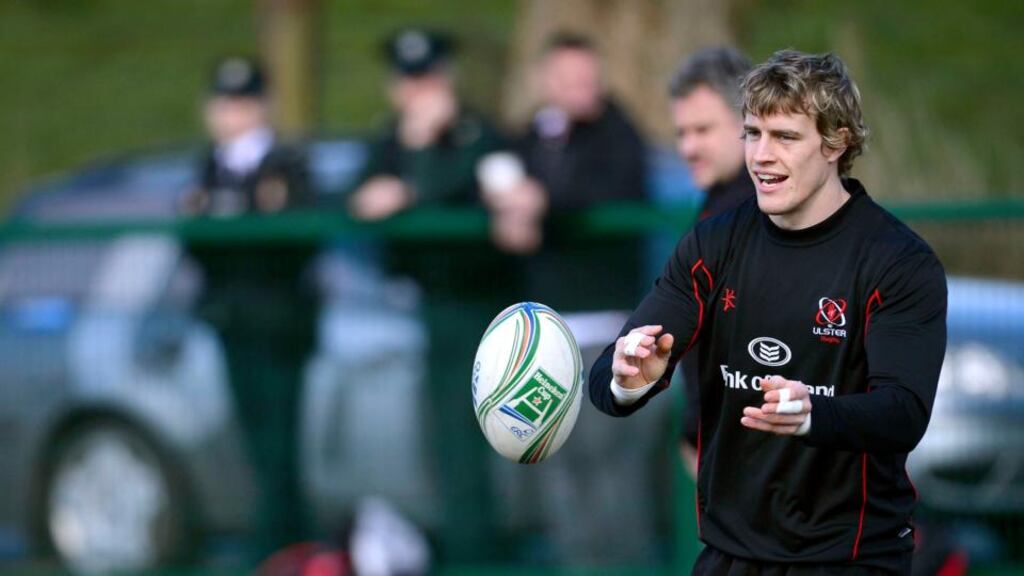 Andrew Trimble at Ulster training earlier this week. Photograph: Russell Pritchard/Inpho