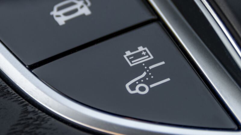 Mercedes-Benz’s E300 has the ability to do 50km in full electric mode. Photograph: Daimler AG