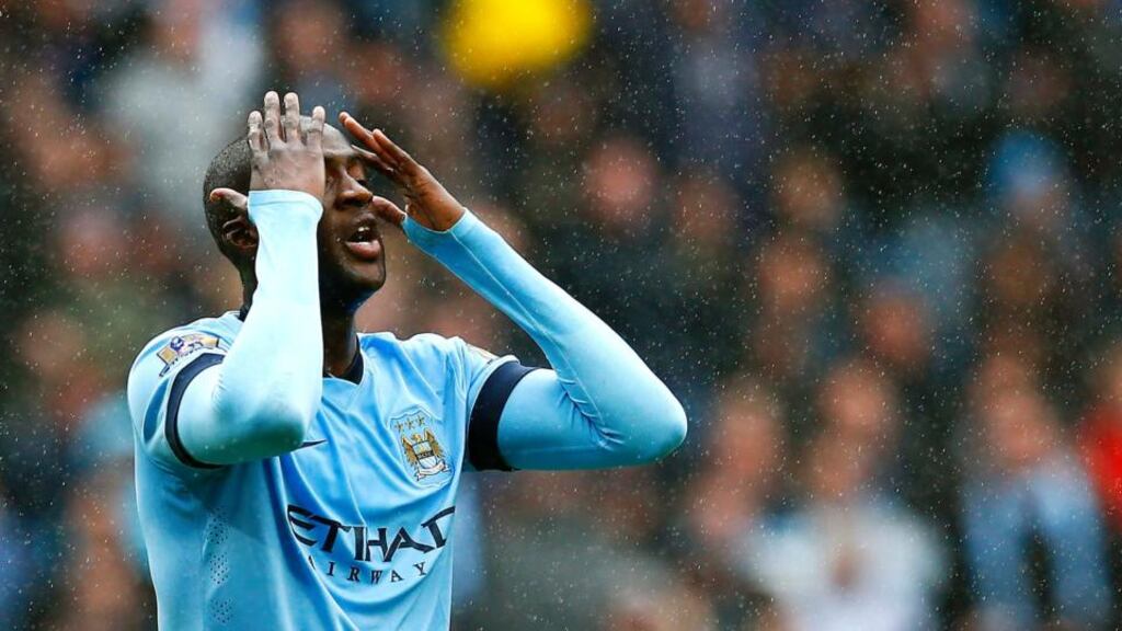 Manchester City’s Yaya Toure: disappointing in the 1-0 defeat to Bayern Munich in their opening Champions League fixture. Photograph: Eddie Keogh/Reuters