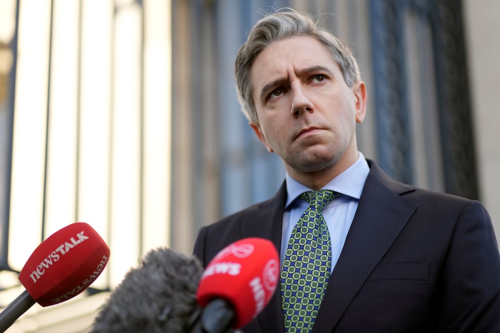Tánaiste Simon Harris stands by comments he made that number of migrants coming into Ireland is ‘too high’ Photograph: Brian Lawless/PA Wire