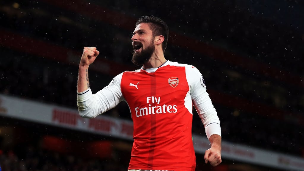 Olivier Giroud, Laurent Koscielny and Francis Coquelin have all signed new long-term contracts with Arsenal, the club have announced. Photo: Adam Davy/PA Wire