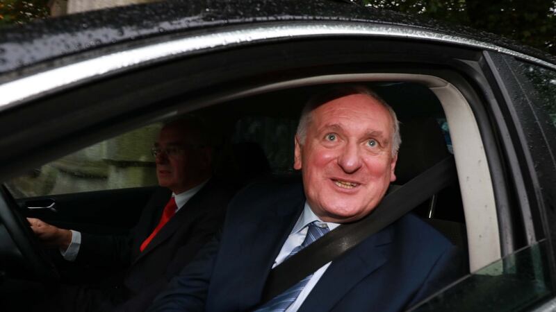 Former taoiseach Bertie Ahern leaving the Oireachtas Banking Inquiry in July 2015. Photograph: Nick Bradshaw