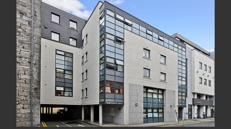 Sherry FitzGerald Galway is guiding a price of €335,000 for a two-bedroom penthouse at Merchants’ Dock in Galway city.