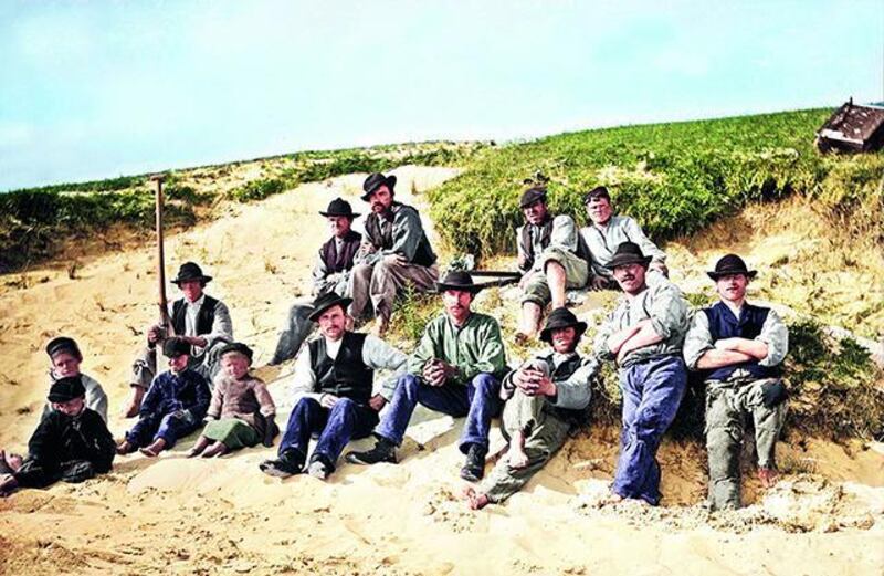 Ardara c.1890s The local fishermen and boys of Ardara, County Donegal. Photograph: The Colour of Ireland