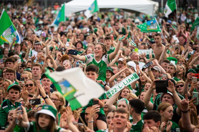 Fans enjoying the homecoming. Photograph: Tom Maher/Inpho