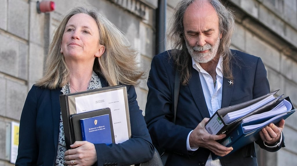 Gemma O’Doherty and John Waters leaving the Four Courts after a previous court hearing. File photograph: Collins Courts